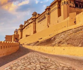 A colorful Indian travel detail